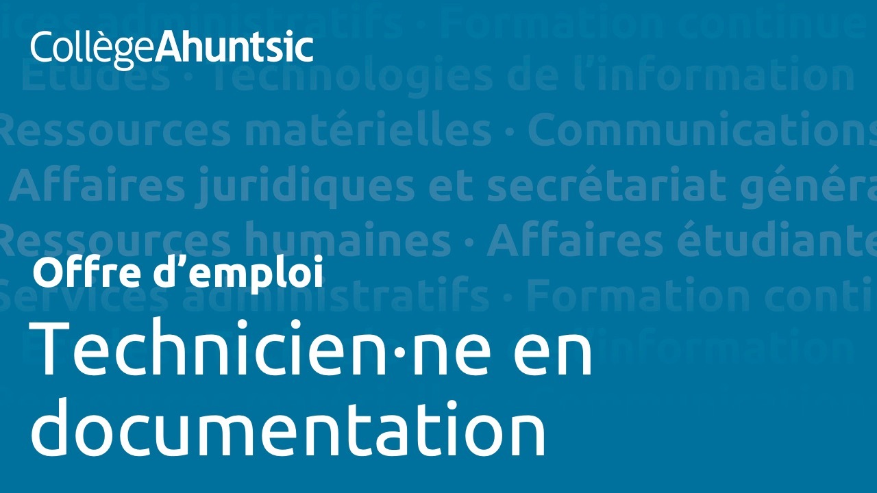 Emplois - Technicien en documentation