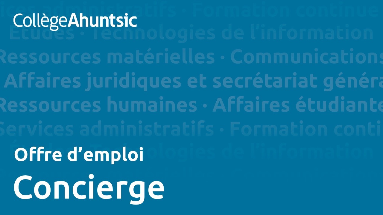 Emplois - Concierge