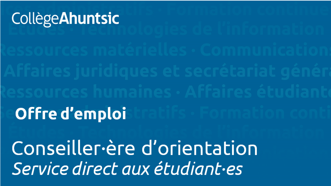 Emplois - Conseiller.ère d'orientation