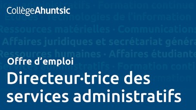 Emplois - Directeur services administratifs