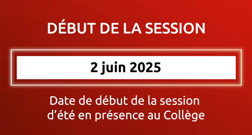 Début de la session - cours d'été 2025