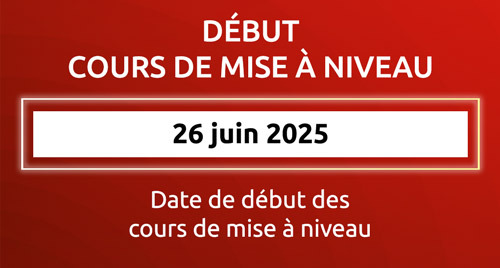 Début mise à niveau - cours d'été 2025
