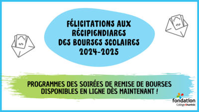 Fondation - programme bourses scolaires H25