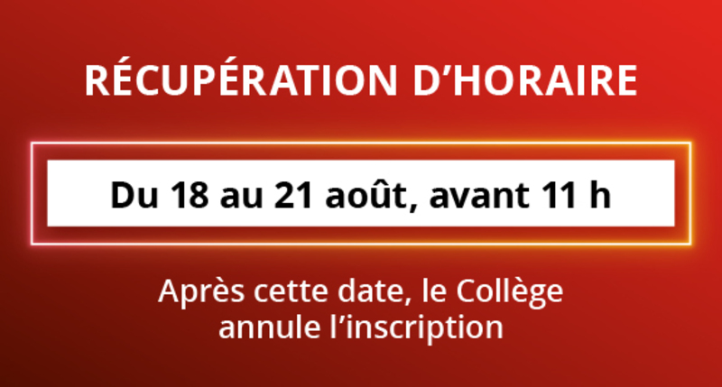 Récupération d'horaire - A26