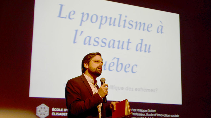 Philippe Dufort au Colloque des sciences