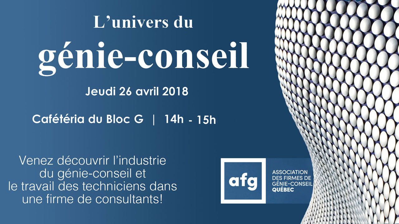 Conférence l'univers du génie-conseil 2018