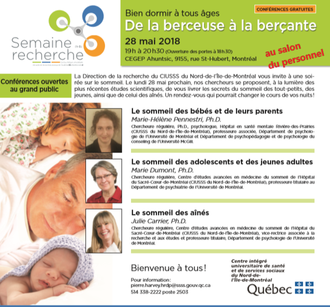 Conférence sur le sommeil - 28 mai 2018