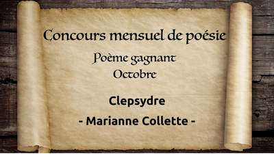Concours mensuel de poésie - octobre