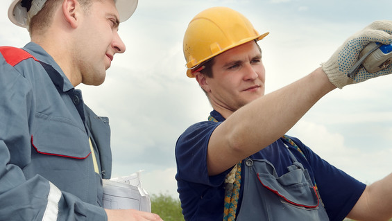 Ouvriers sur un chantier