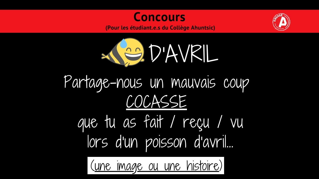 Concours Vie étudiante 26 mars au 1er avril 2021
