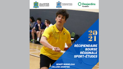 Benoit Bordelau fondation sport études 2020-2021