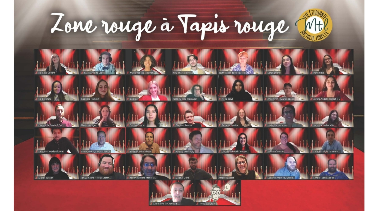 Zone rouge à tapis rouge