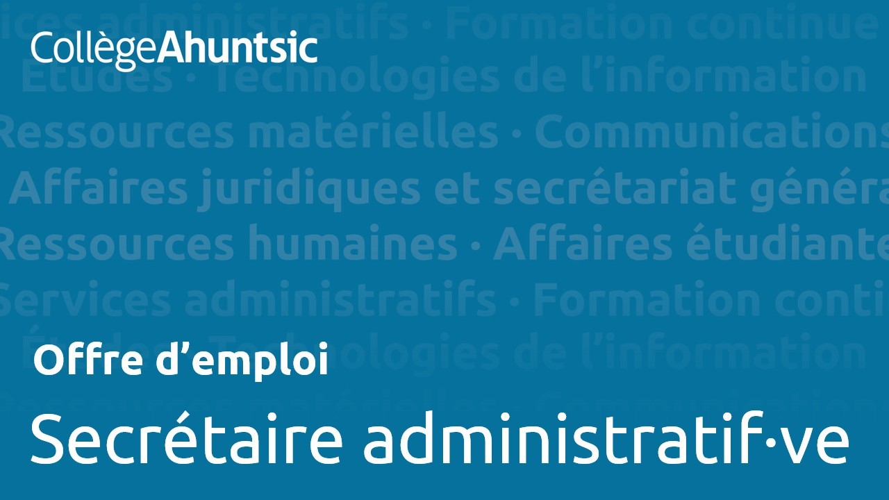 Emplois - Secrétaire administrative