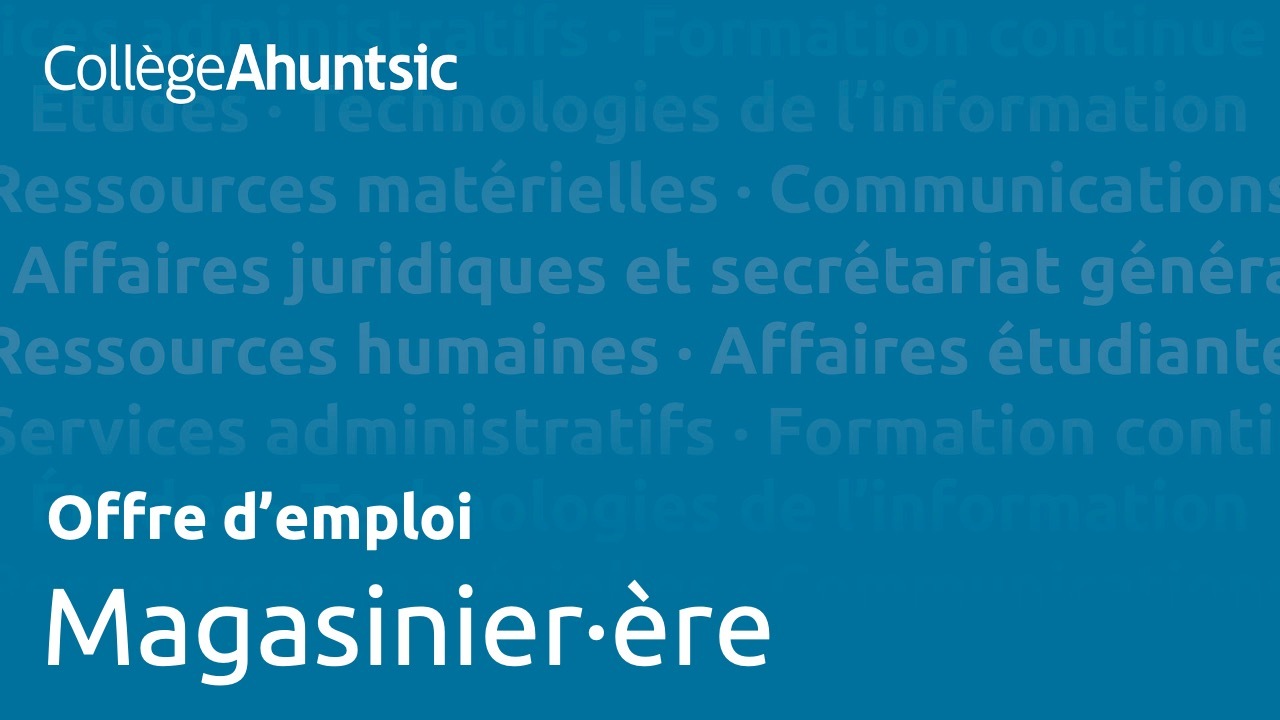 Emplois - Magasinier