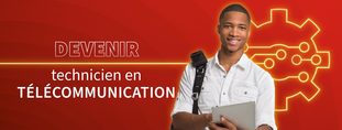 Technologie de l'électronique - Télécommunications - rouge