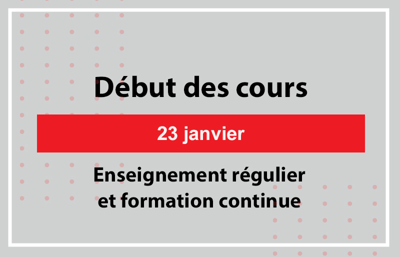 Début des cours - H23