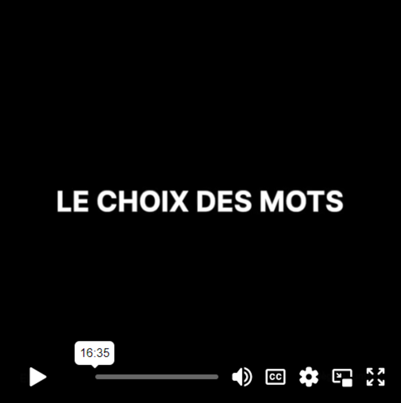 Choix des mots (Portail EDI)