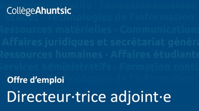 Emplois - Directeur adjoint