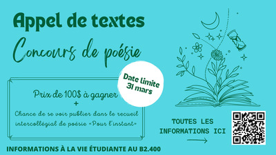 Concours de poésie 2023