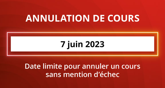 7 juin - Annulation de cours