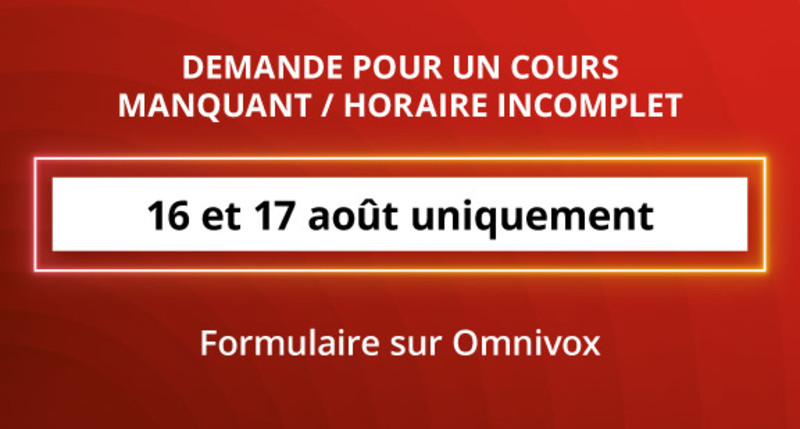Cours manquant - A23