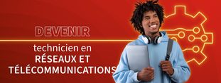 Réseaux et télécommunications - rouge